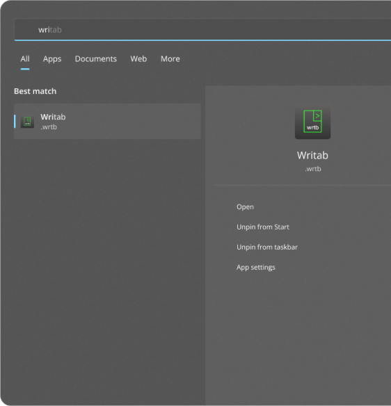 WRITAB Editor